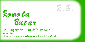 romola butar business card